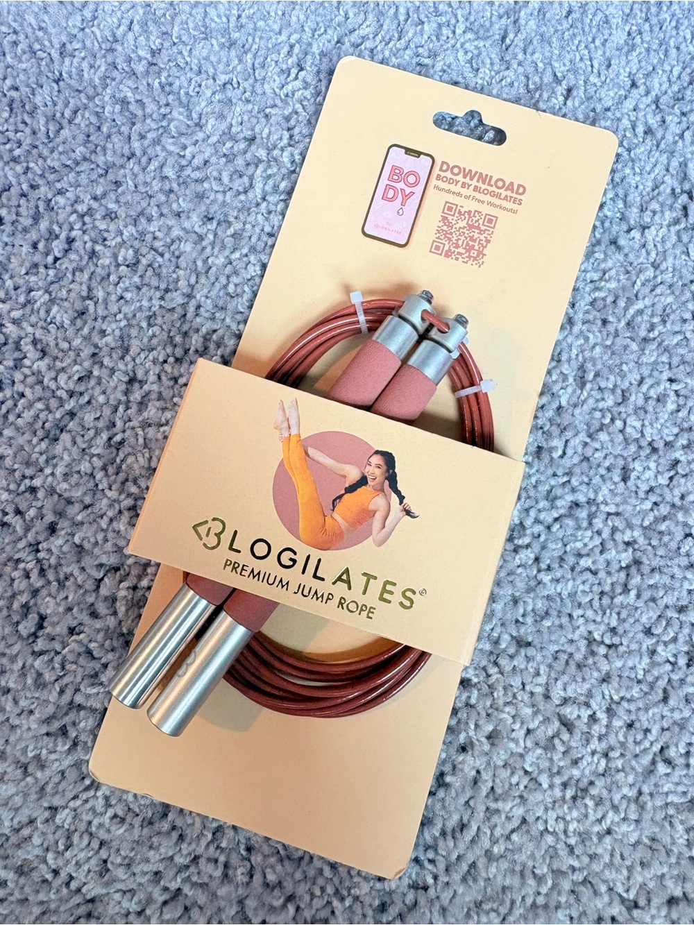 Blogilates Premium Jump Rope Foam Grips NWT